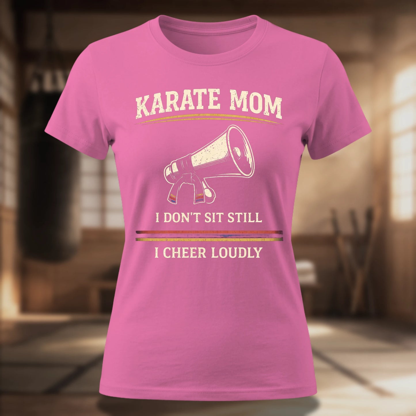 Karate Mom I Cheer Loudly Women's Tee