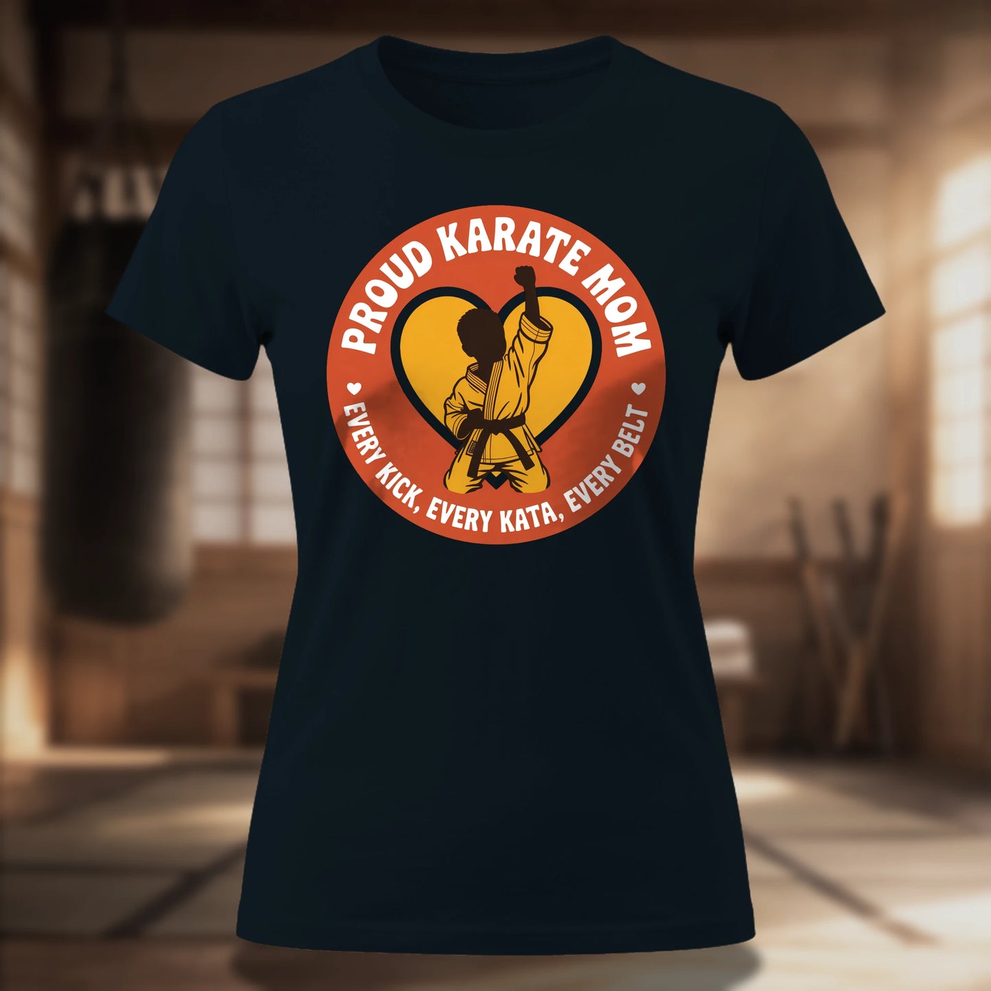 Proud Karate Mom Women's T-Shirt | Martial Arts Mom Tee
