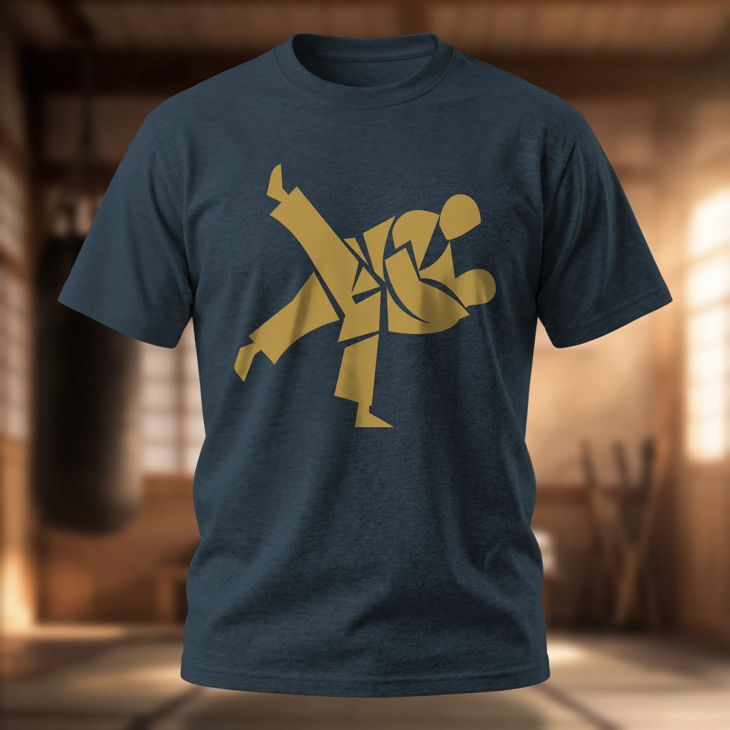 Uchi Mata Judo Throw T-Shirt — Gold Martial Arts Silhouette
