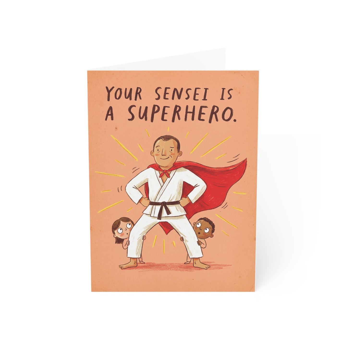 Your Sensei Is a Superhero - Thank You Card from Kids