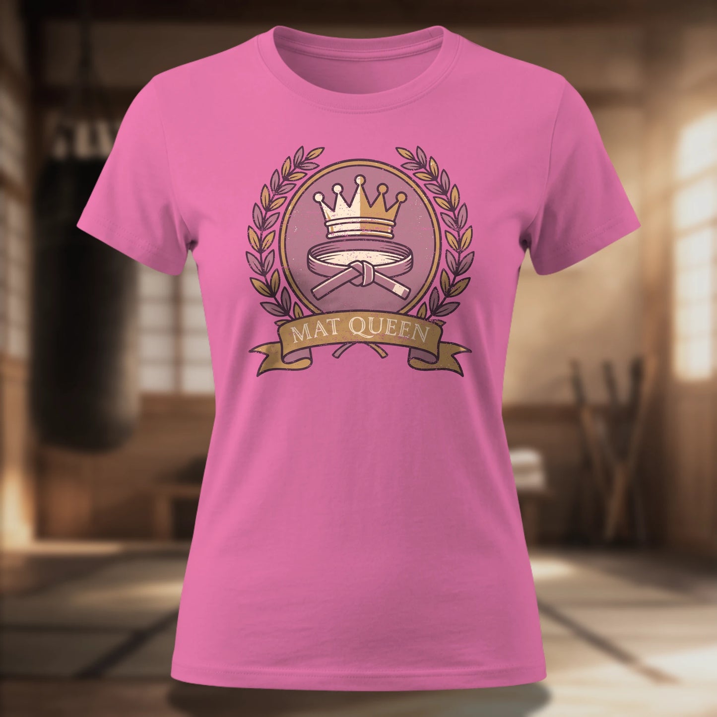Mat Queen Women's Tee — Jiu-Jitsu Crown Graphic Shirt