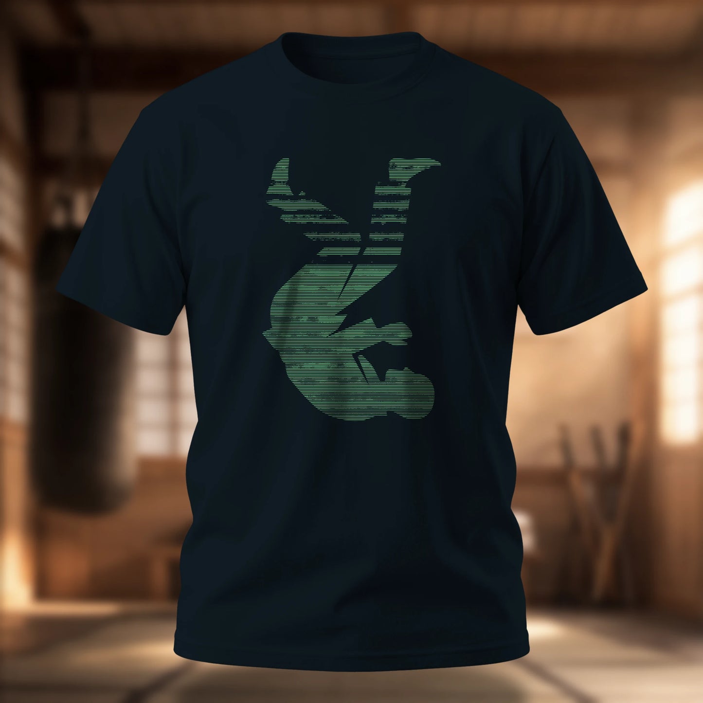 Berimbolo Graphic T-Shirt — Distressed Jiu-Jitsu Silhouette