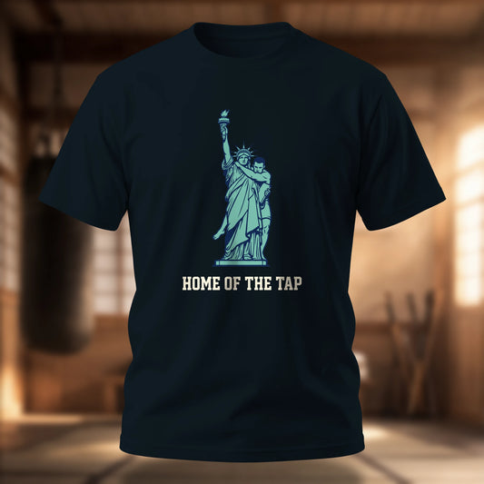 Statue of Liberty 'Home of the Tap' T-Shirt — Funny Patriotic Jiu-Jitsu Tee