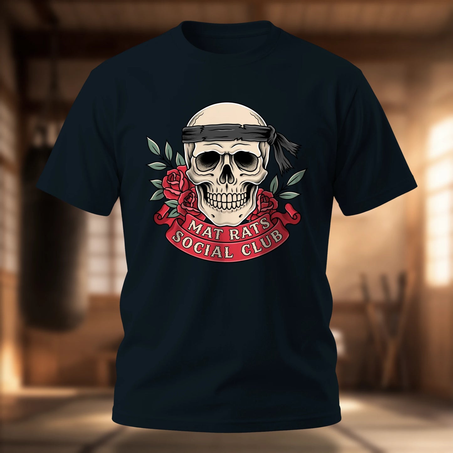 Mat Rats Social Club T-Shirt — Skull & Rose Jiu-Jitsu Tee