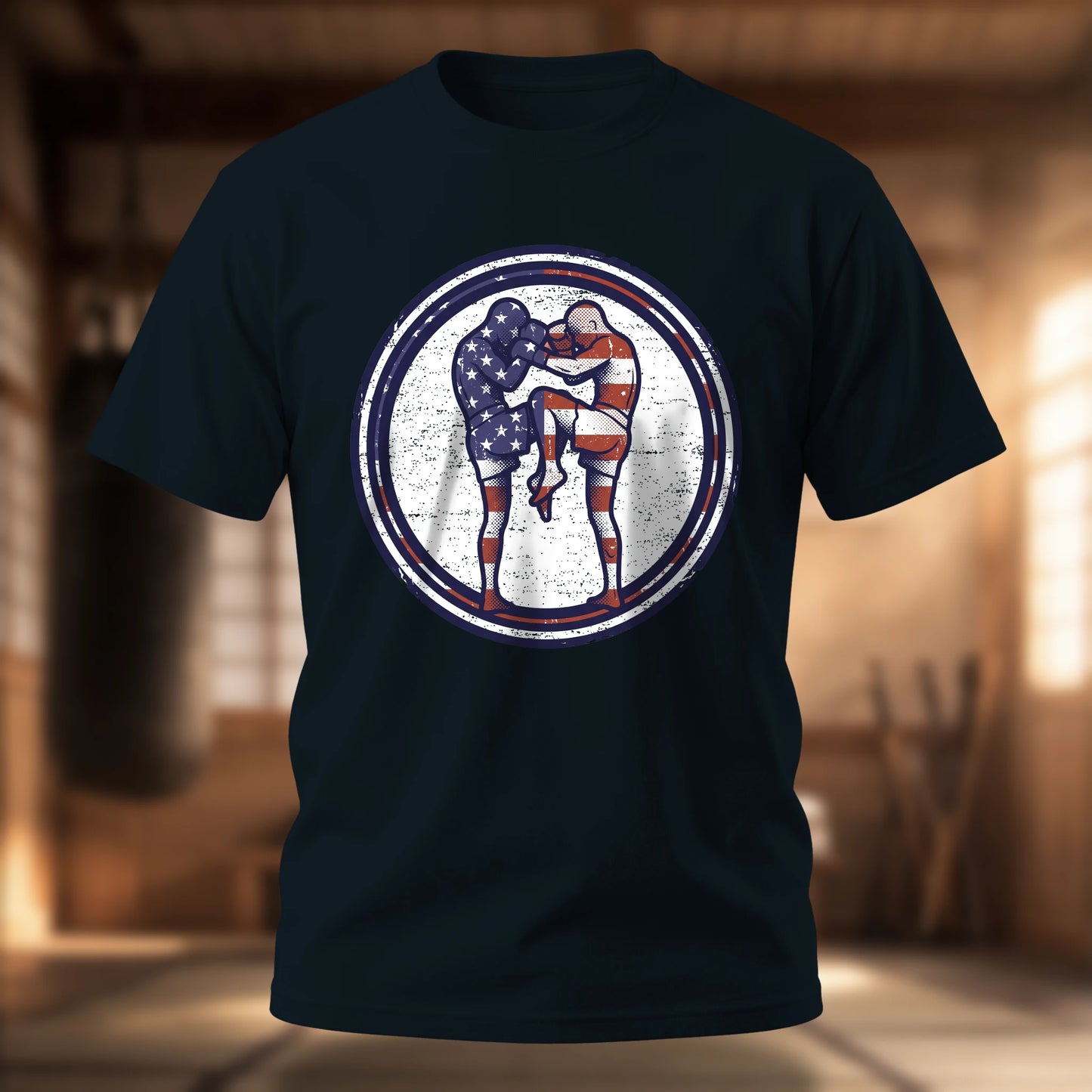 Star Spangled Clinch T-Shirt — Patriotic Wrestling Graphic Tee