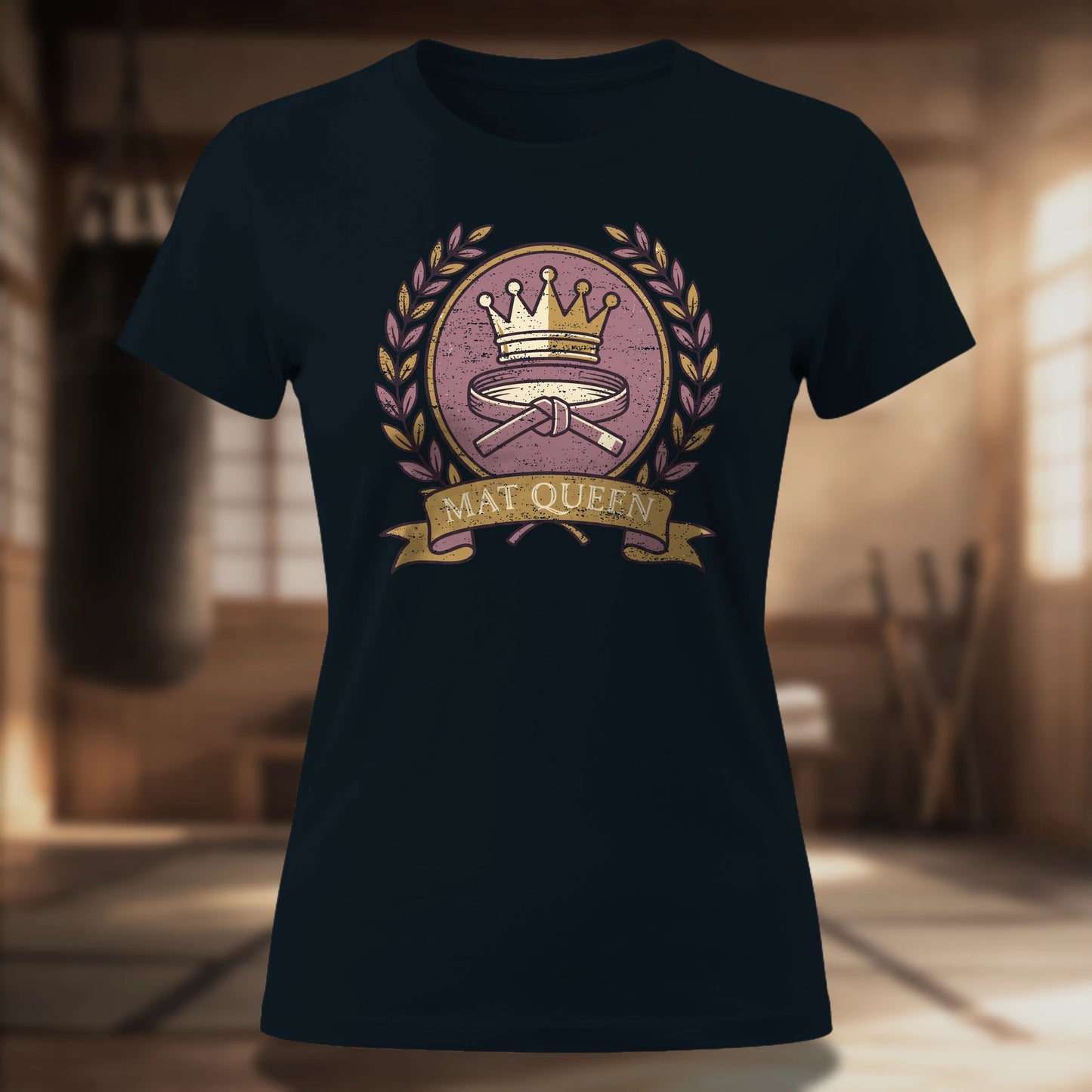 Mat Queen Women's Tee — Jiu-Jitsu Crown Graphic Shirt