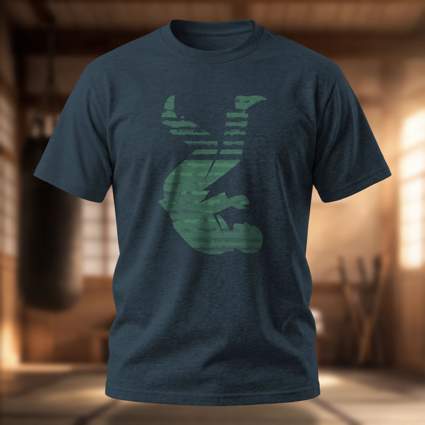 Berimbolo Graphic T-Shirt — Distressed Jiu-Jitsu Silhouette