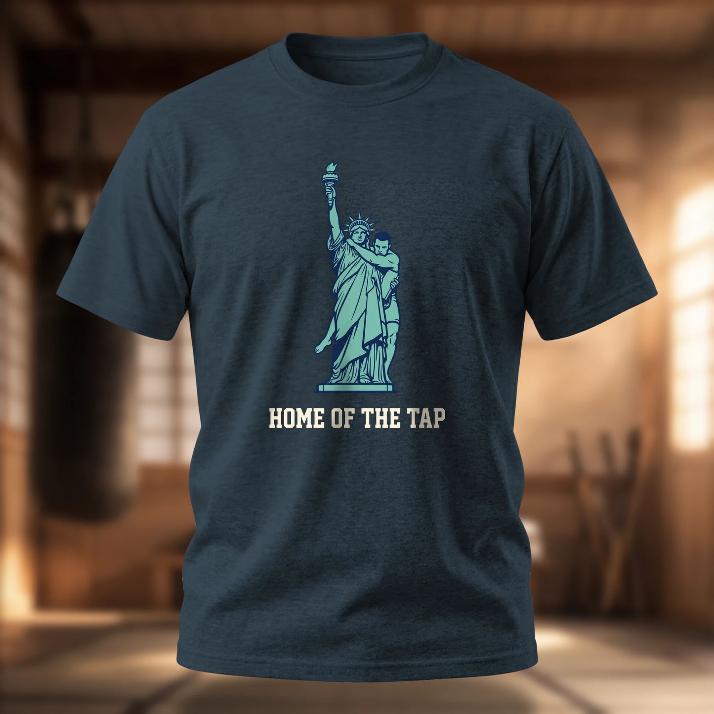 Statue of Liberty 'Home of the Tap' T-Shirt — Funny Patriotic Jiu-Jitsu Tee