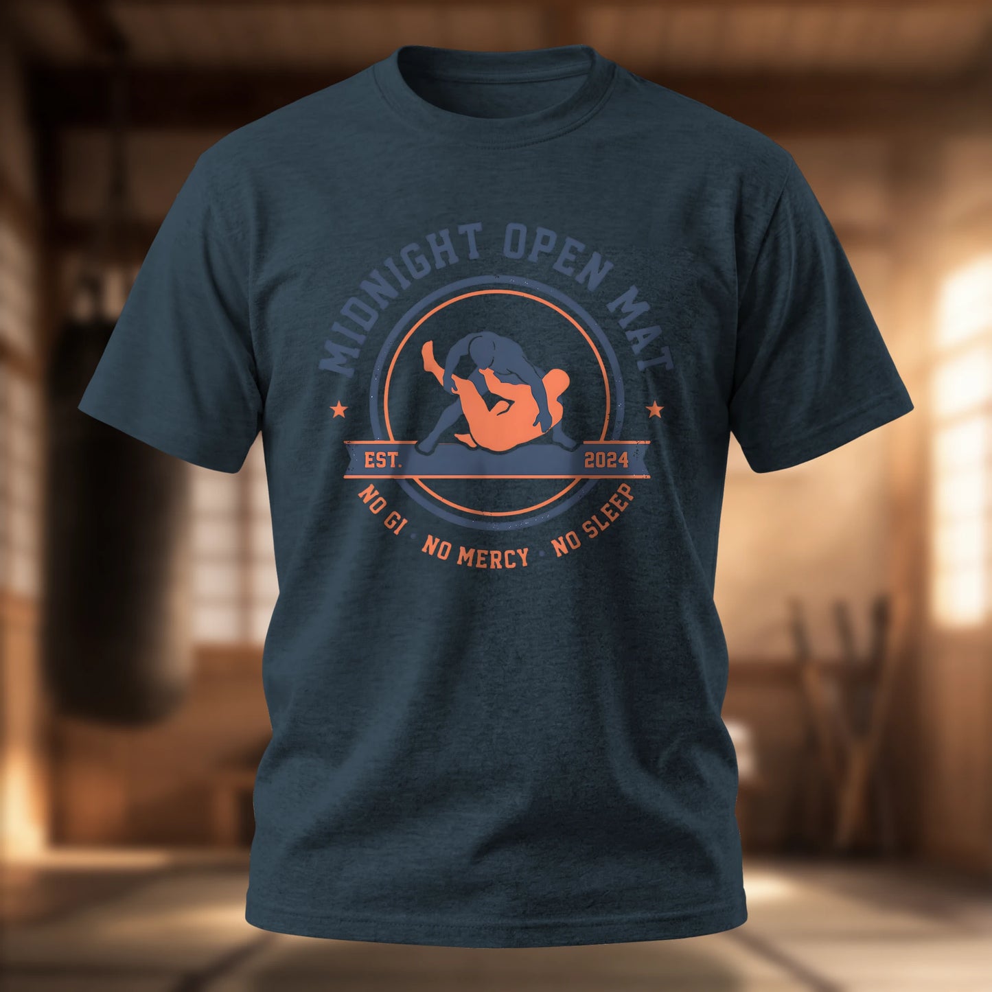 Midnight Open Mat T-Shirt — No-Gi Jiu-Jitsu Gym Tee