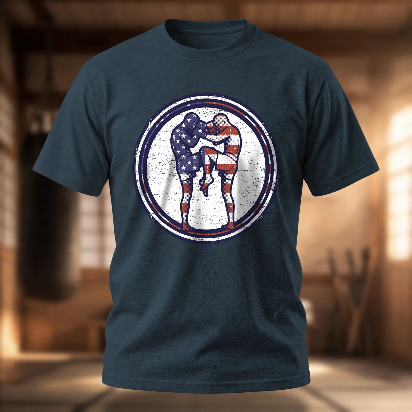 Star Spangled Clinch T-Shirt — Patriotic Wrestling Graphic Tee