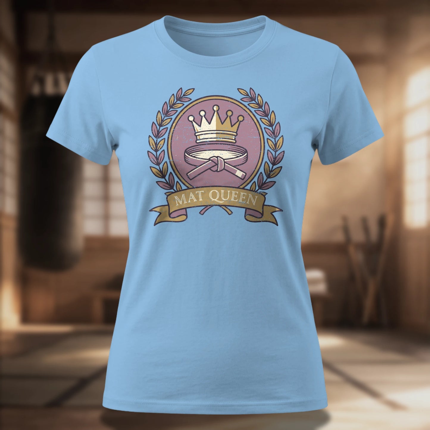 Mat Queen Women's Tee — Jiu-Jitsu Crown Graphic Shirt