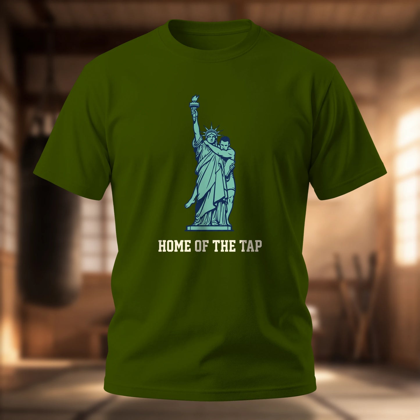 Statue of Liberty 'Home of the Tap' T-Shirt — Funny Patriotic Jiu-Jitsu Tee