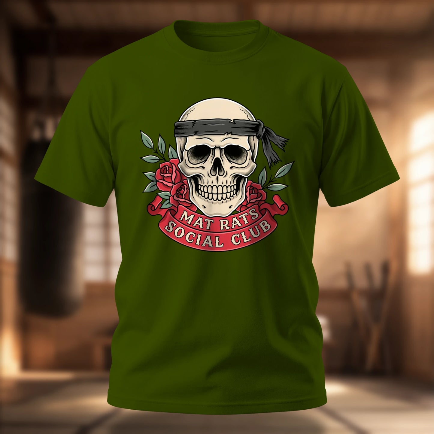 Mat Rats Social Club T-Shirt — Skull & Rose Jiu-Jitsu Tee