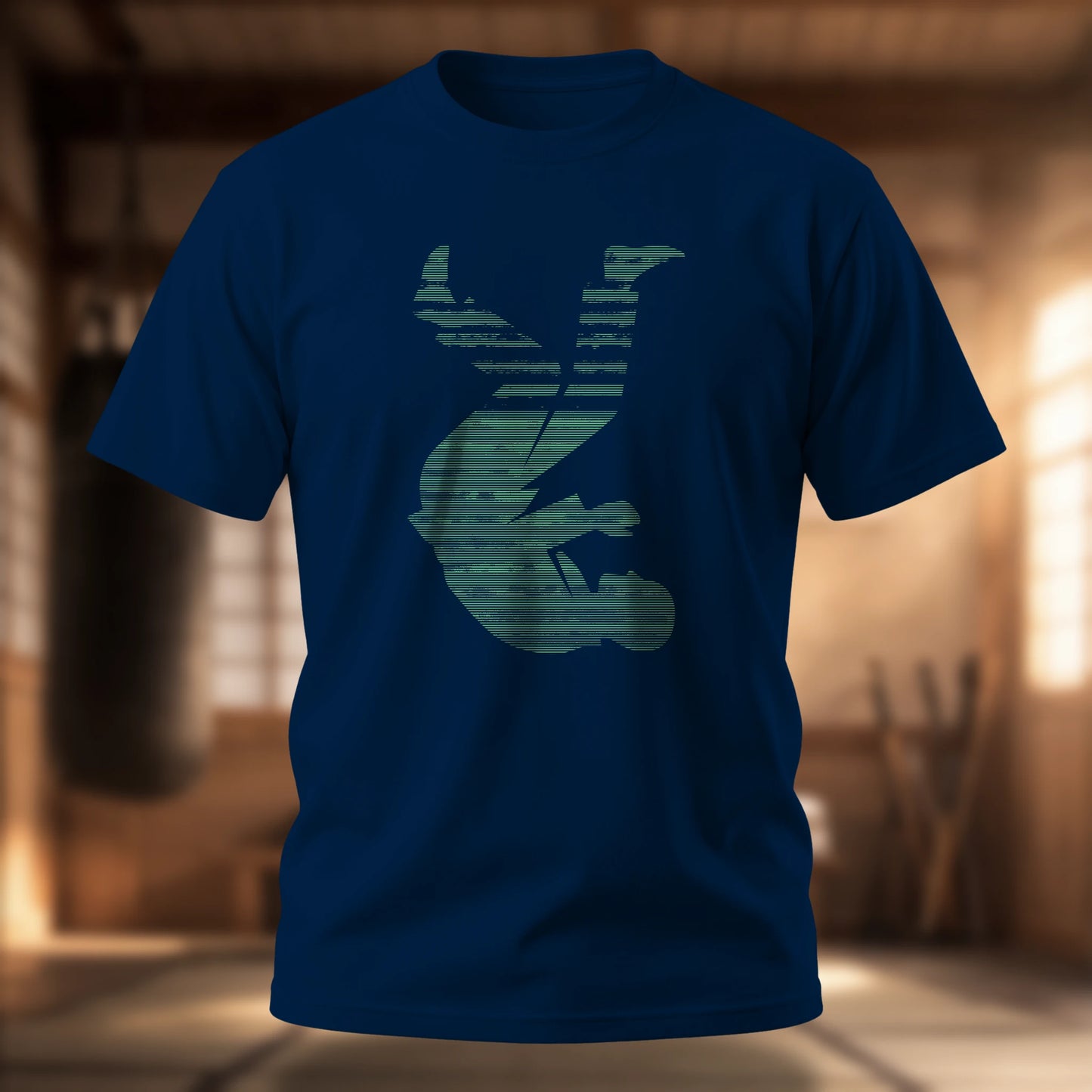 Berimbolo Graphic T-Shirt — Distressed Jiu-Jitsu Silhouette