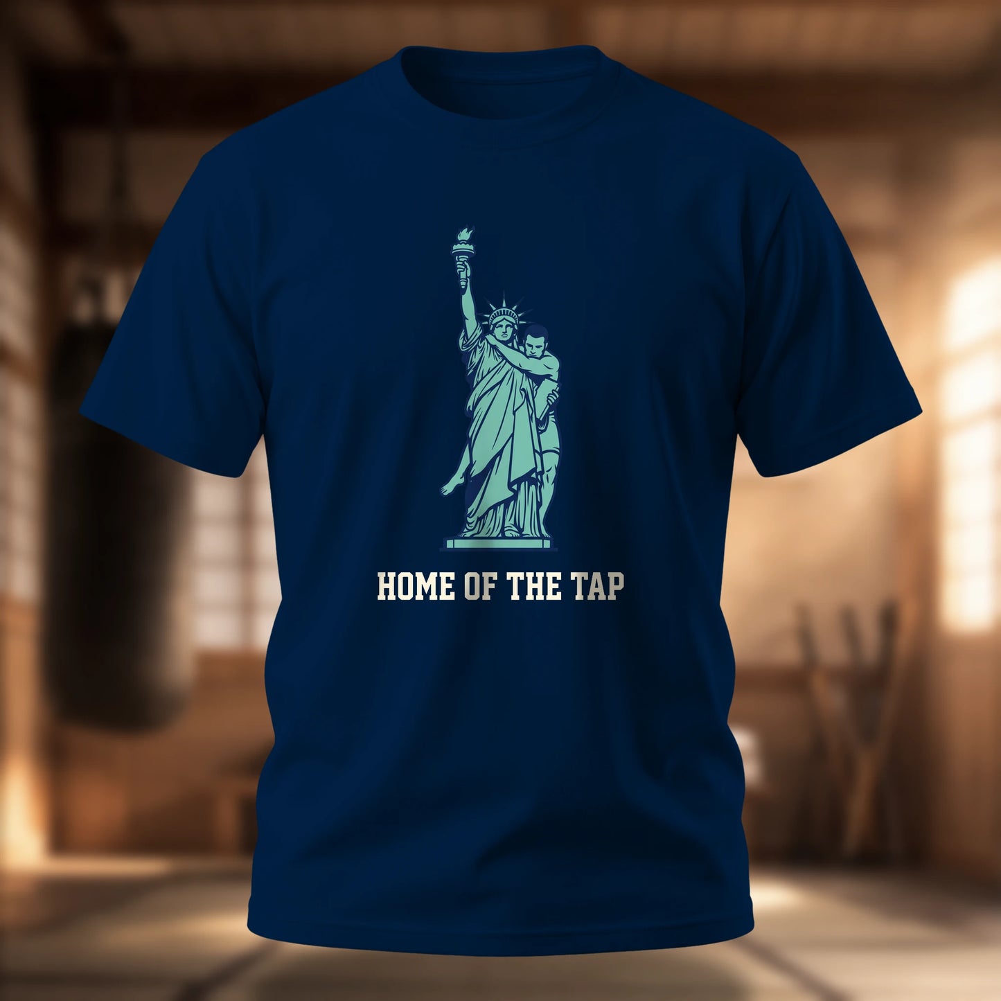 Statue of Liberty 'Home of the Tap' T-Shirt — Funny Patriotic Jiu-Jitsu Tee