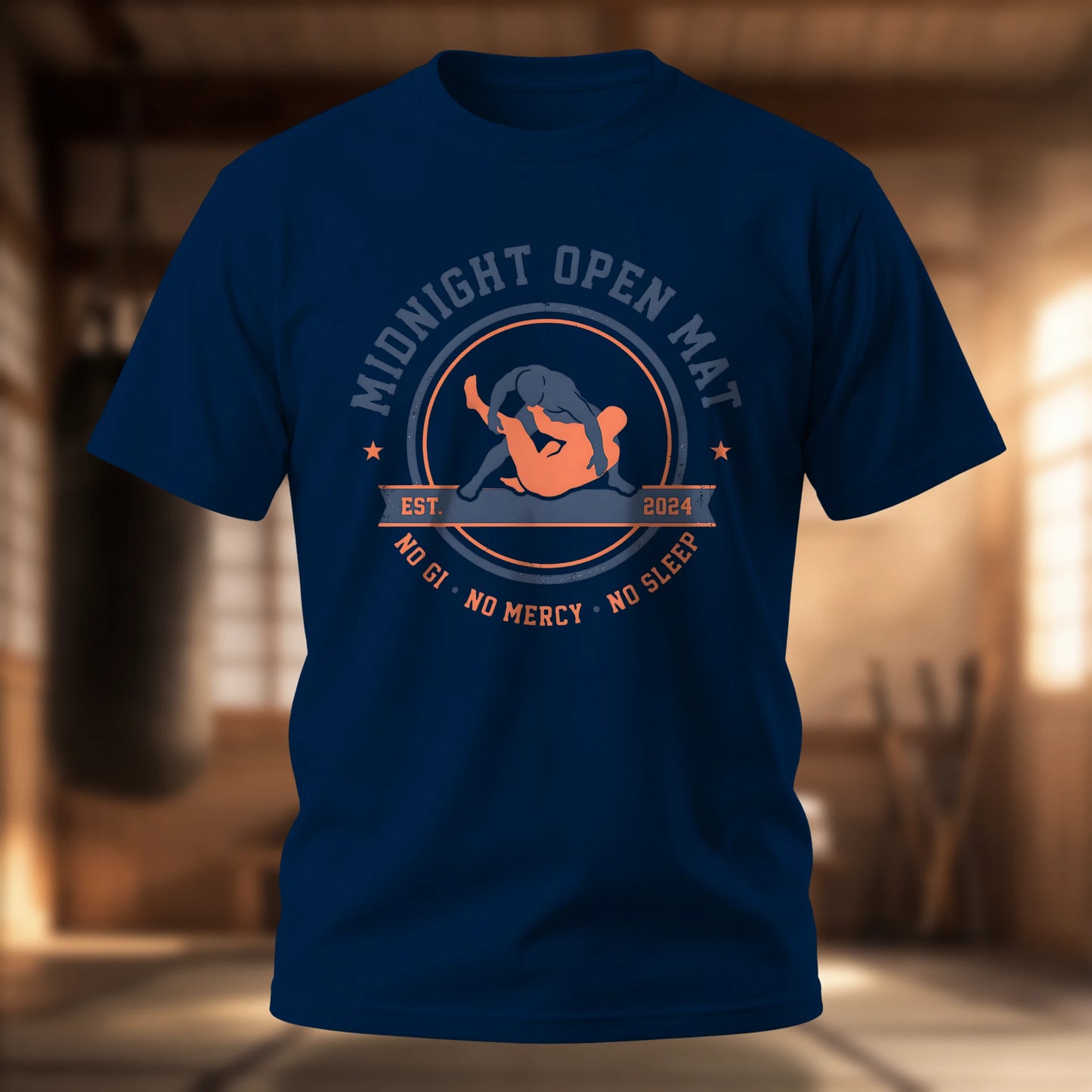 Midnight Open Mat T-Shirt — No-Gi Jiu-Jitsu Gym Tee