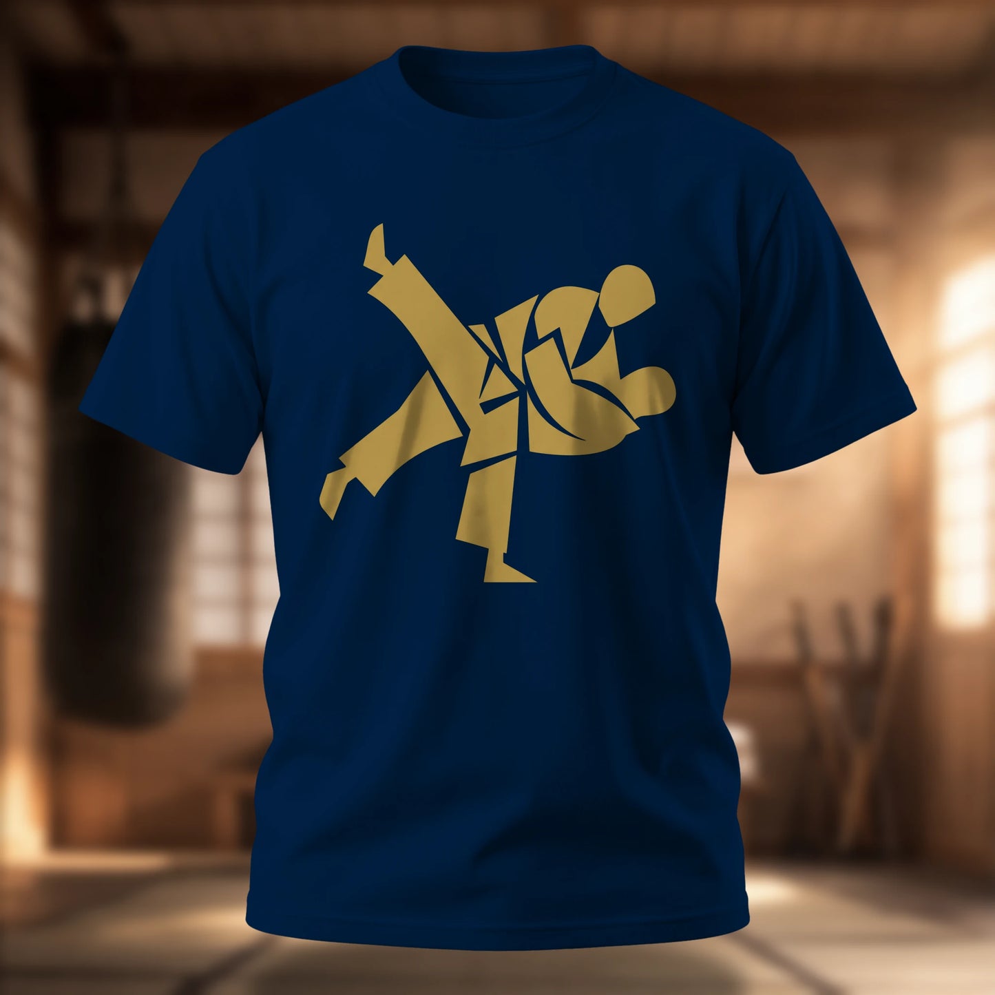 Uchi Mata Judo Throw T-Shirt — Gold Martial Arts Silhouette