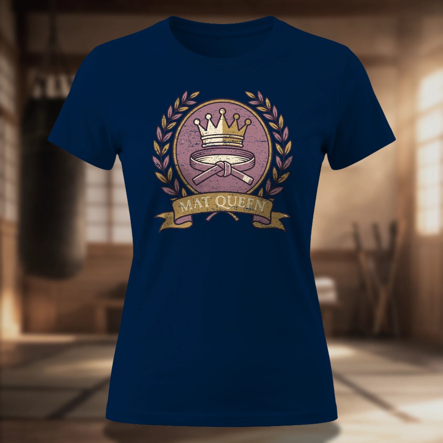 Mat Queen Women's Tee — Jiu-Jitsu Crown Graphic Shirt