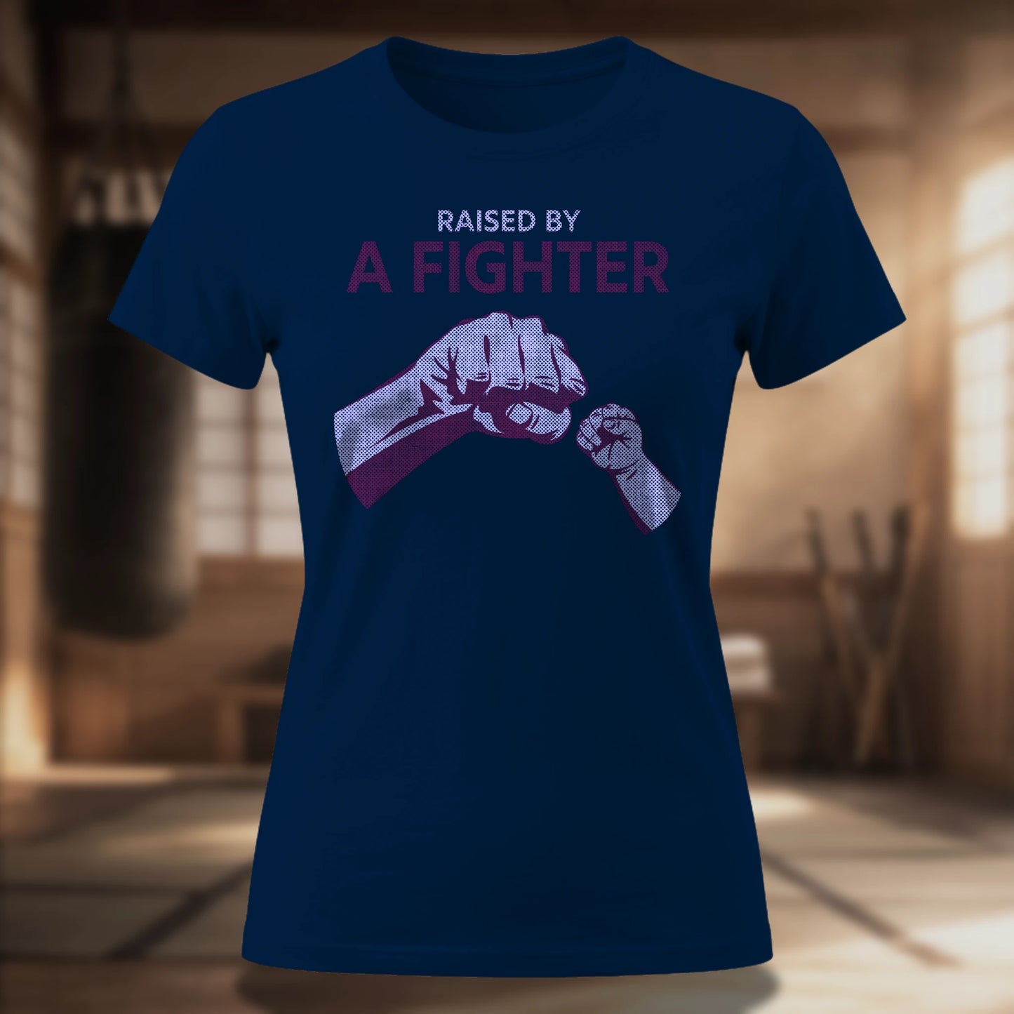 Raised By A Fighter Women's T-Shirt | Martial Arts Family Tee